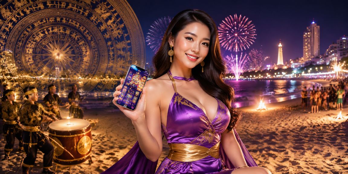 Người dùng chơi casino trên di động tại bãi biển Vũng Tàu